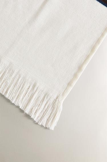 SERVIETTE DE PLAGE COTON RAYURES - Écru / Bleu marine de Zara - Image 3