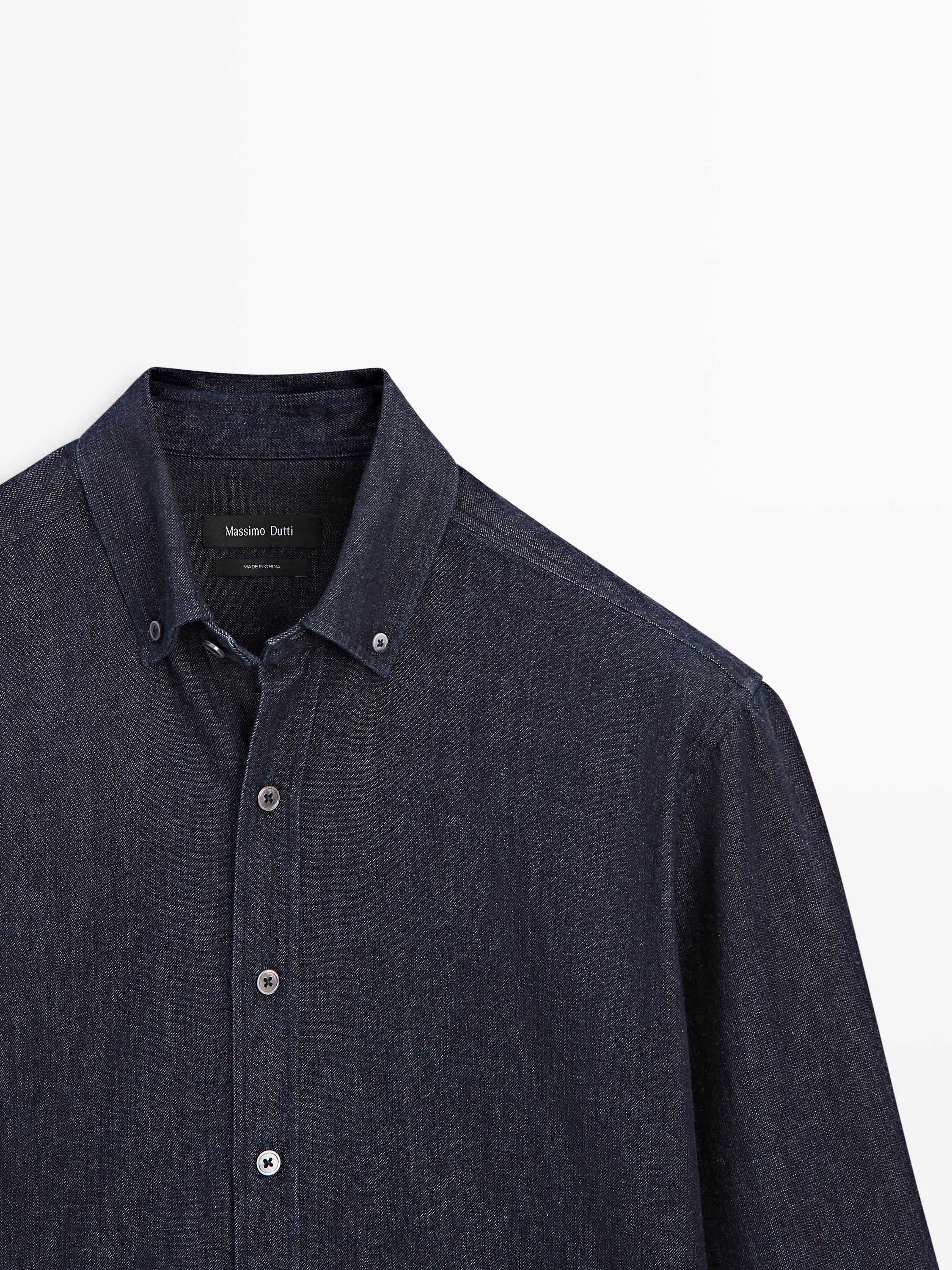 Regular fit denim shirt
