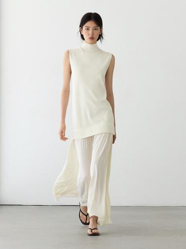 Zara Matching knit midi dress - Ecru