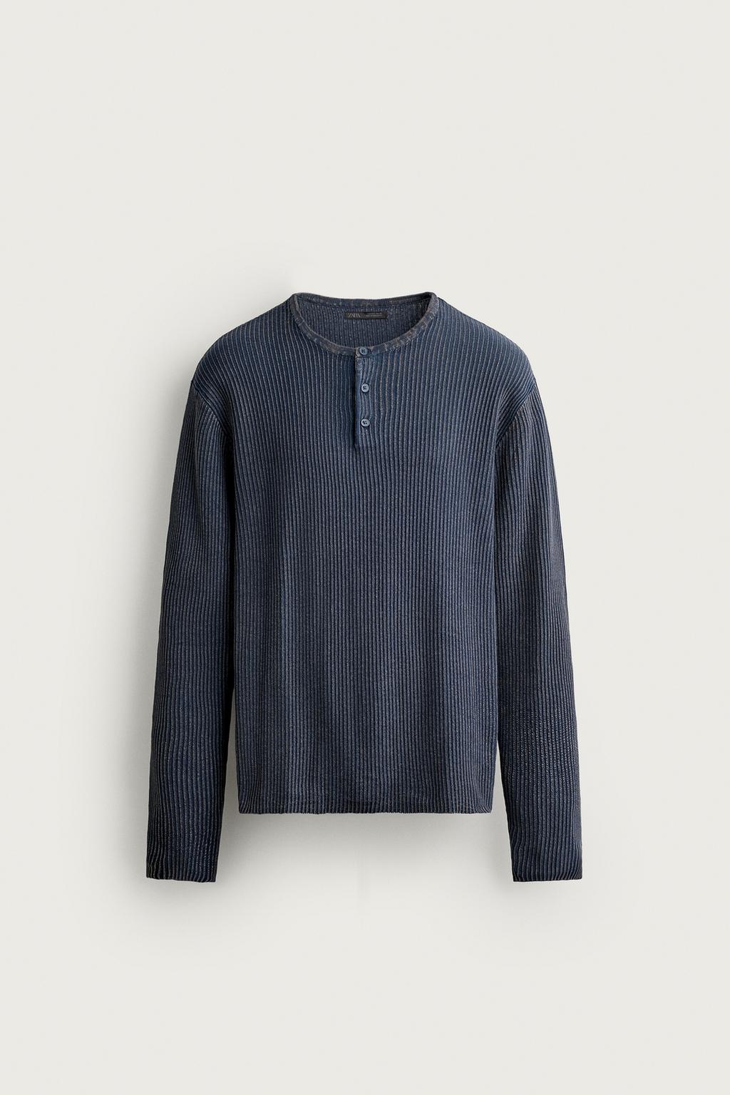 KNIT HENLEY T-SHIRT