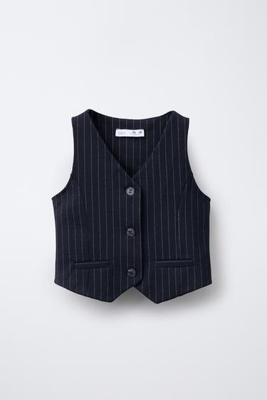 COLETE COM LISTRA DIPLOMÁTICA - Azul-marinho da Zara - Imagem 0