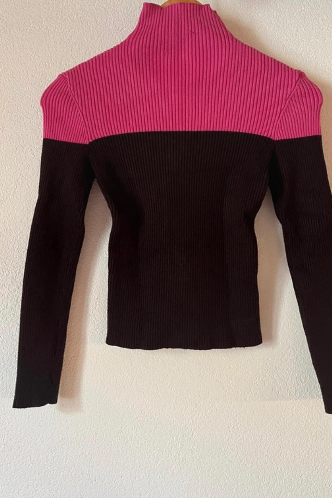 COLOUR BLOCK KNIT SWEATER - Image 2
