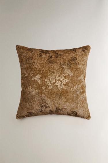 Zara GOLD JACQUARD THROW PILLOW COVER | MARISA BERENSON - Golden - Image 0