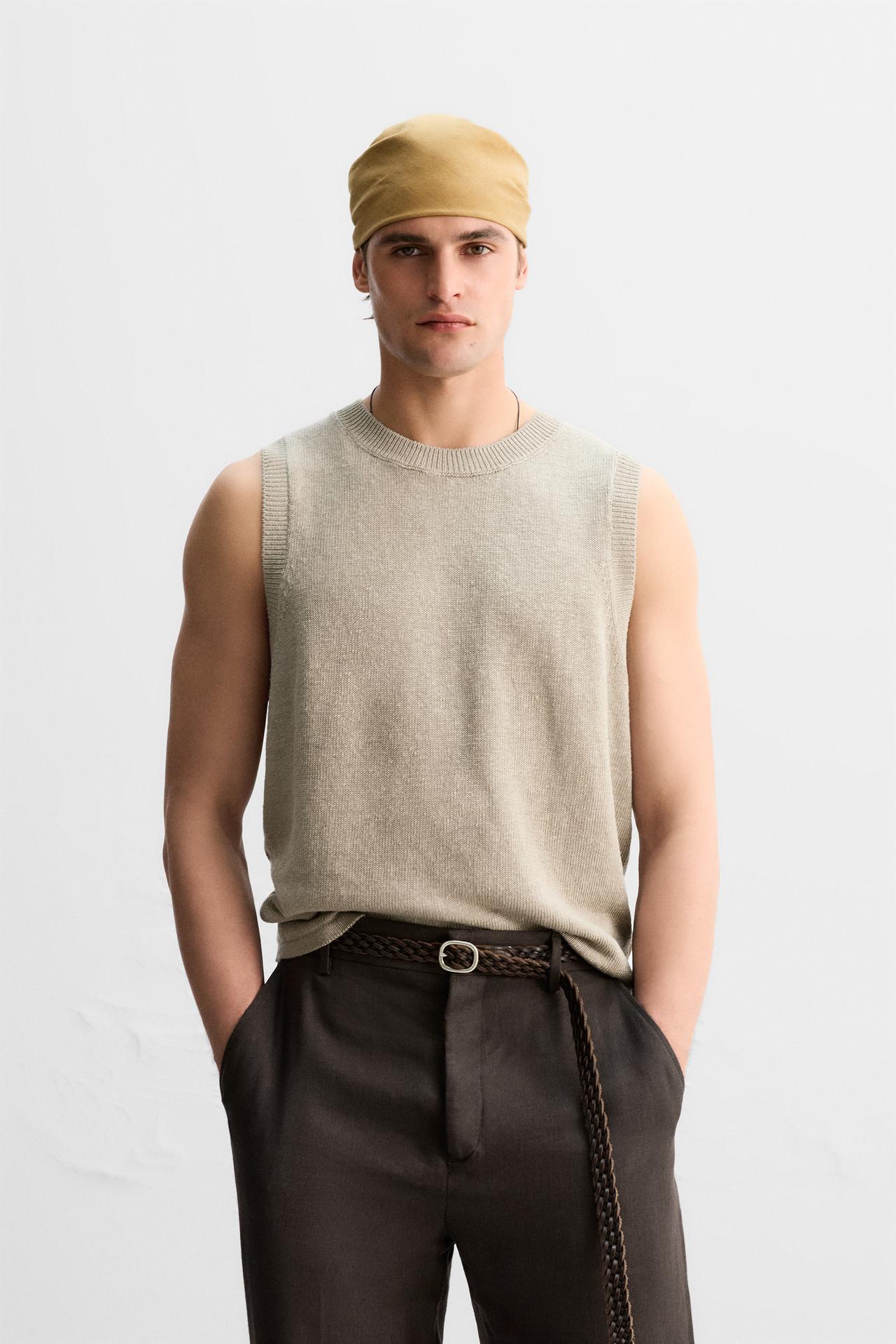 GILET EN MAILLE 100 % LIN LIMITED EDITION