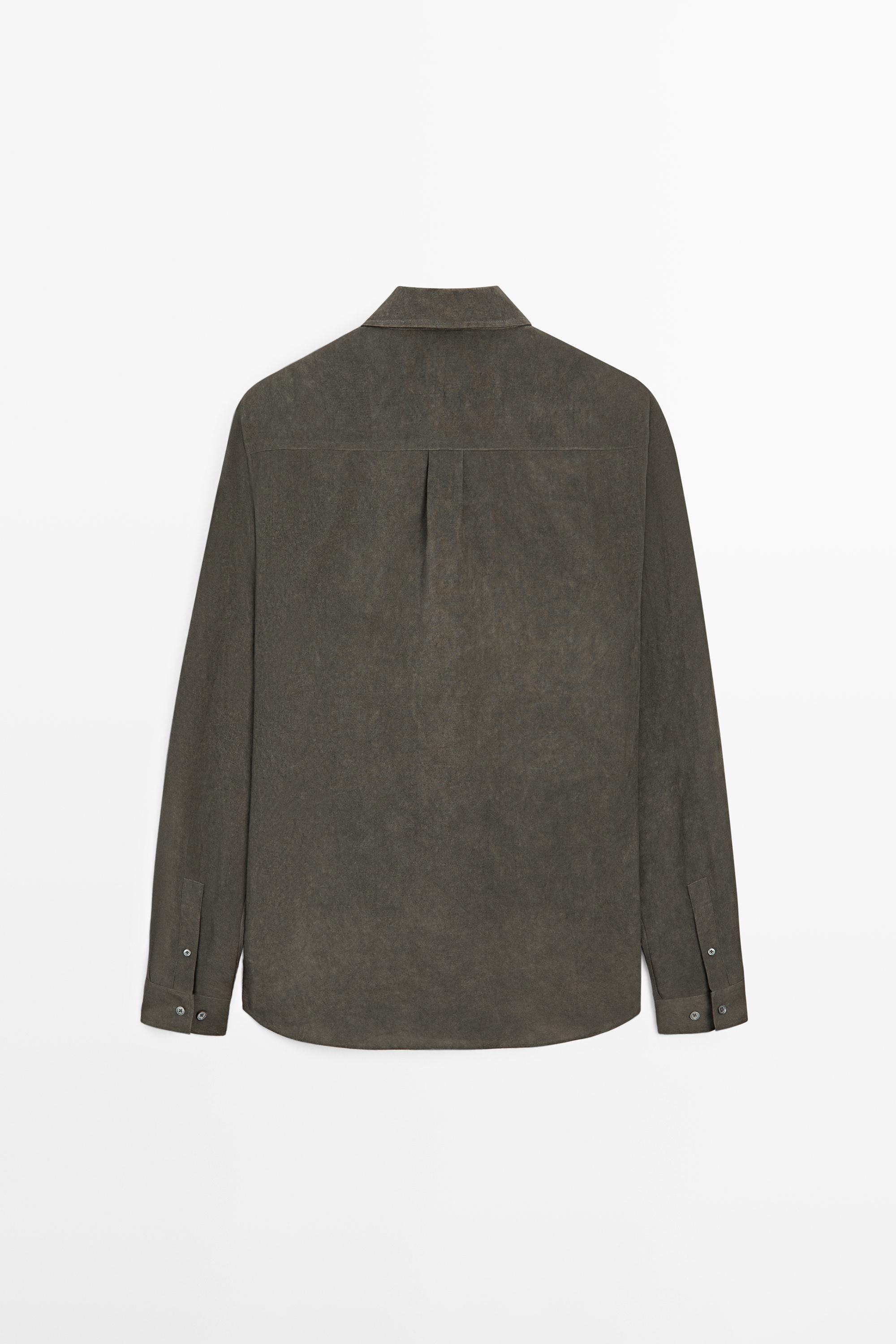 Flowing regular fit shirt with pocket