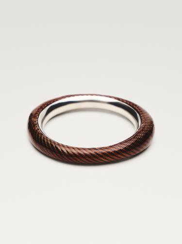 Pulsera esmalte textura - Plata de Zara