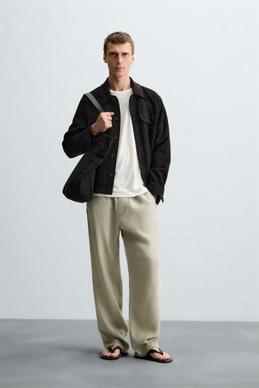 SOBRECAMISA EFECTO ANTE - Negro de Zara - Imagen 0