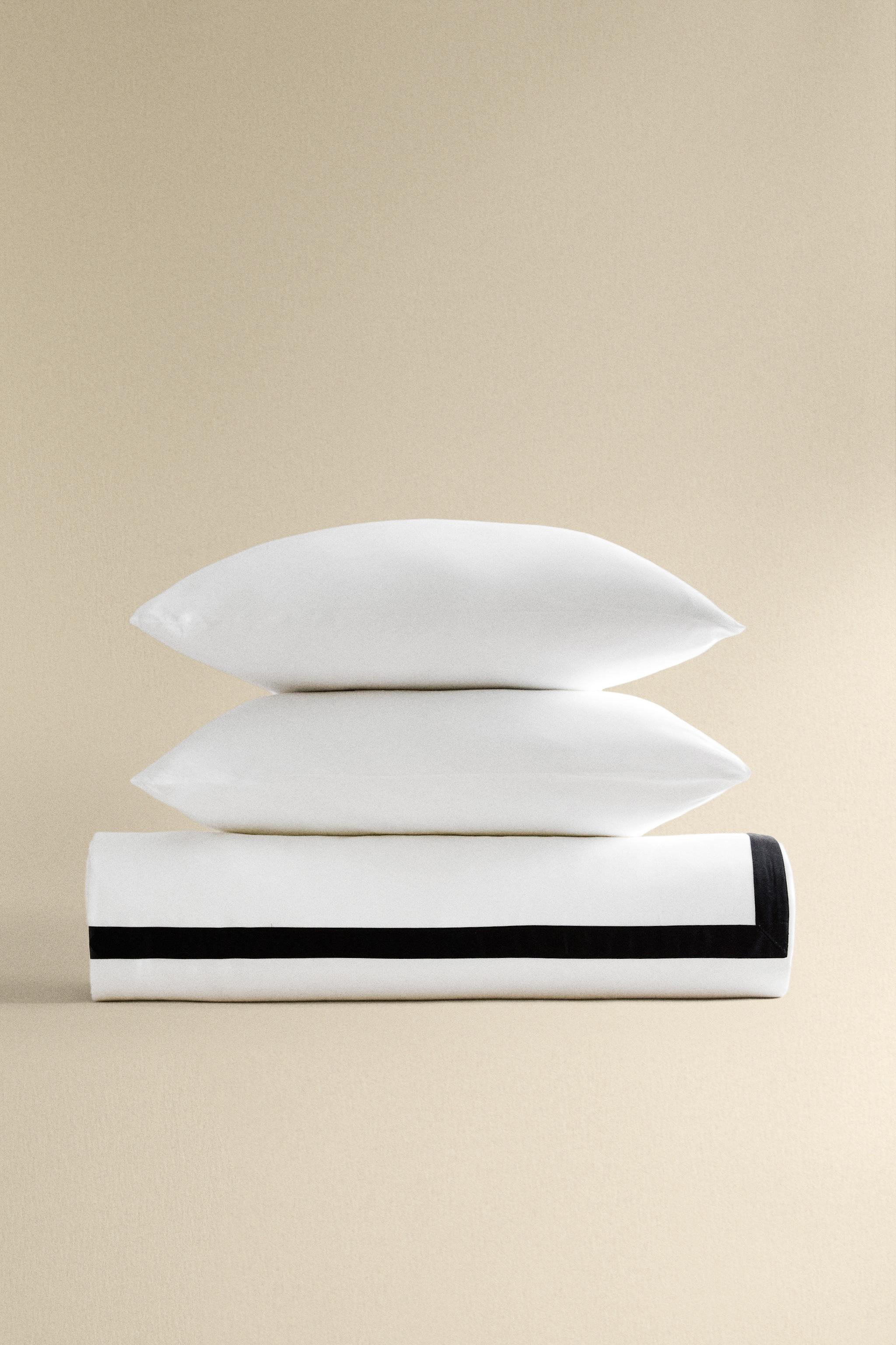 BORDERED SATEEN DUVET COVER