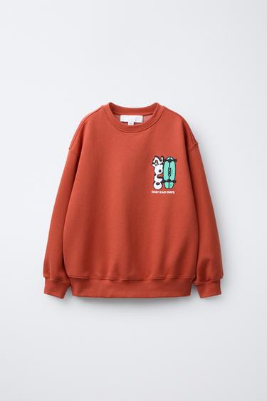 SWEAT IMPRIMÉ EN RELIEF - Corail de Zara