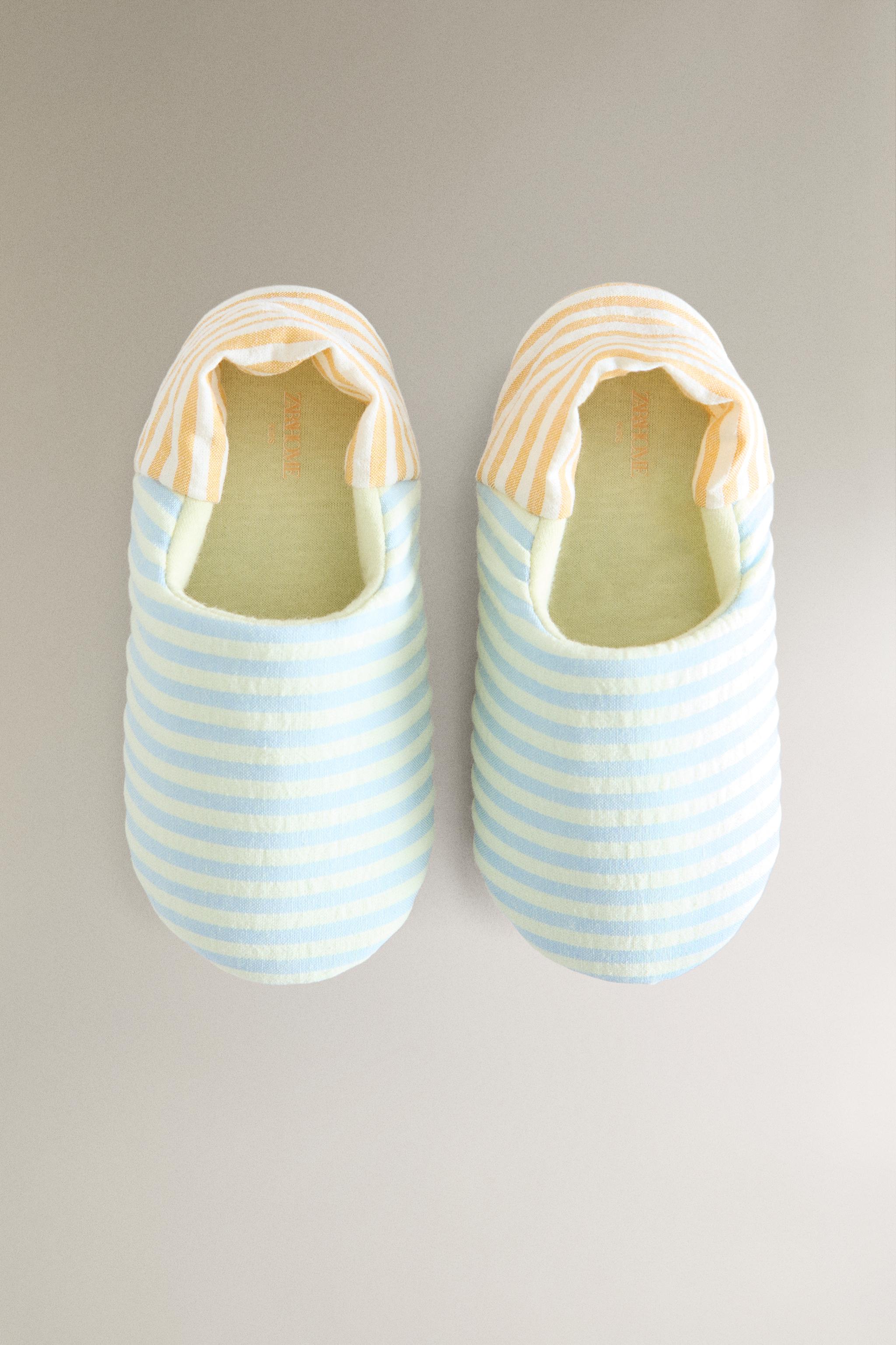 Детские тапочки Zara KIDS' STRIPED SLIPPERS — фото 3