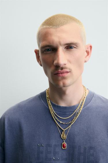 Zara PACK OF 4 COMBINATION NECKLACES - Gold - Image 0