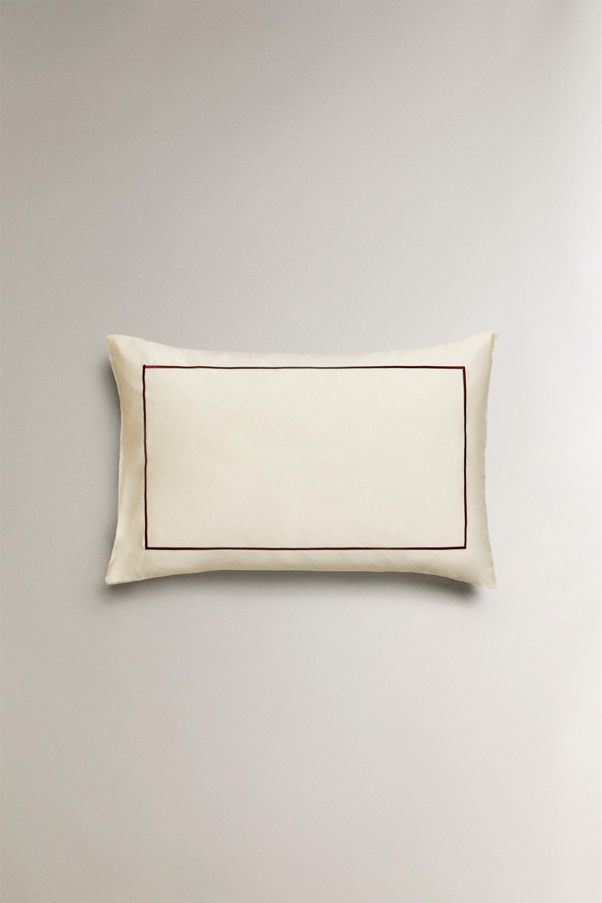 SATEEN PILLOWCASE WITH TRIM