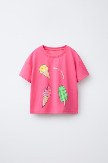 2-6 YEARS/ ICE CREAM T-SHIRT AND BERMUDA PYJAMAS - Pink by Zara - Image 1
