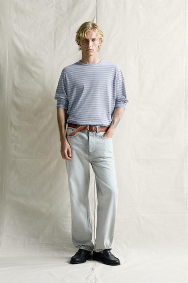 T-SHIRT LÉGER JACQUARD RAYURES - Rayures de Zara - Image 0