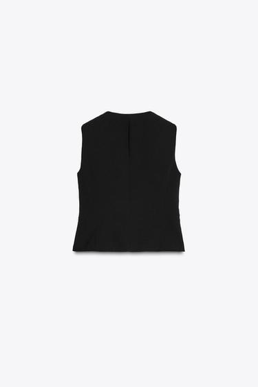 ZW COLLECTION ASYMMETRIC WAISTCOAT - Black by Zara - Image 5