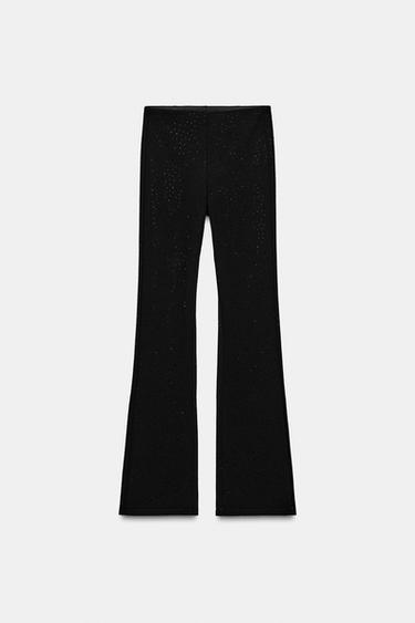 LEGGINGS FLARE BRILLOS - Negro de Zara