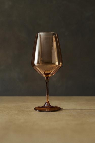 GLASS WITH LINES - Beige by Zara