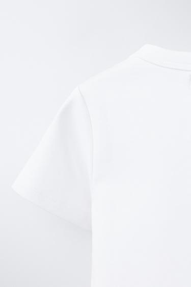 T-SHIRT UNI INTERLOCK - Blanc de Zara - Image 3