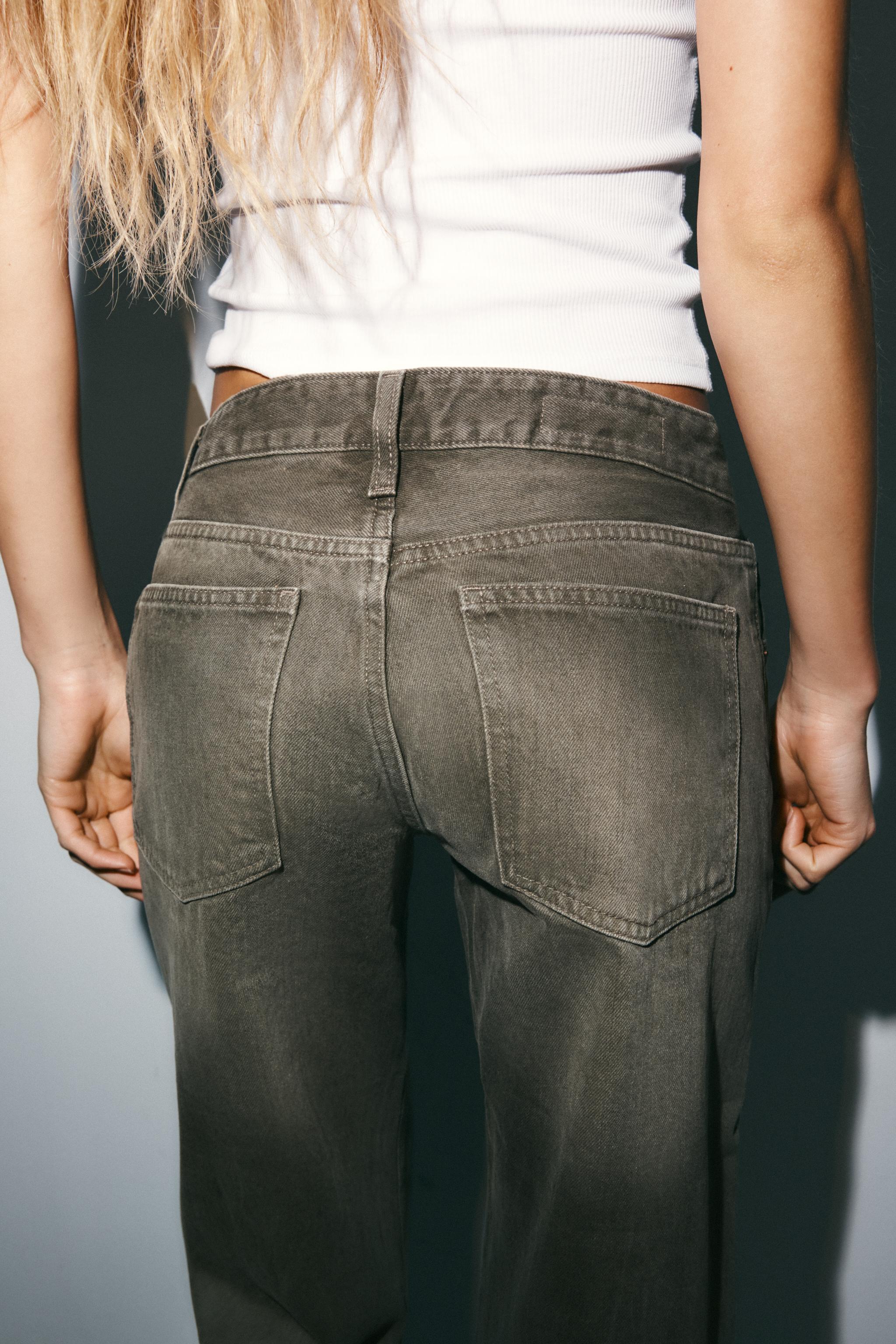 Zara Trf Düşük Bel Geniş Paça Jean görsel 5