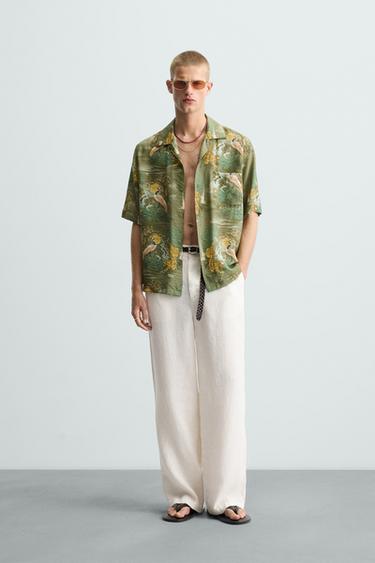 ANIMAL PRINT SHIRT - Light khaki by Zara - Image 0