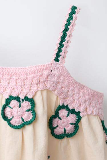 ROBE À FLEURS BRODÉES - Écru de Zara - Image 2