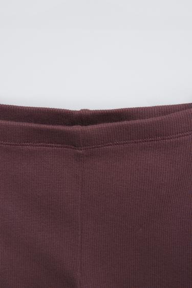 FLORAL SWEATSHIRT AND RIBBED LEGGINGS SET - Terracotta by Zara - Image 3