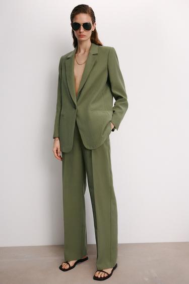 PANTALÓN RECTO - Khaki de Zara