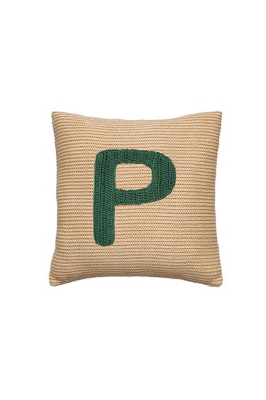ALMOFADA INFANTIL BORDADO DE LETRA P - Amarelo da Zara