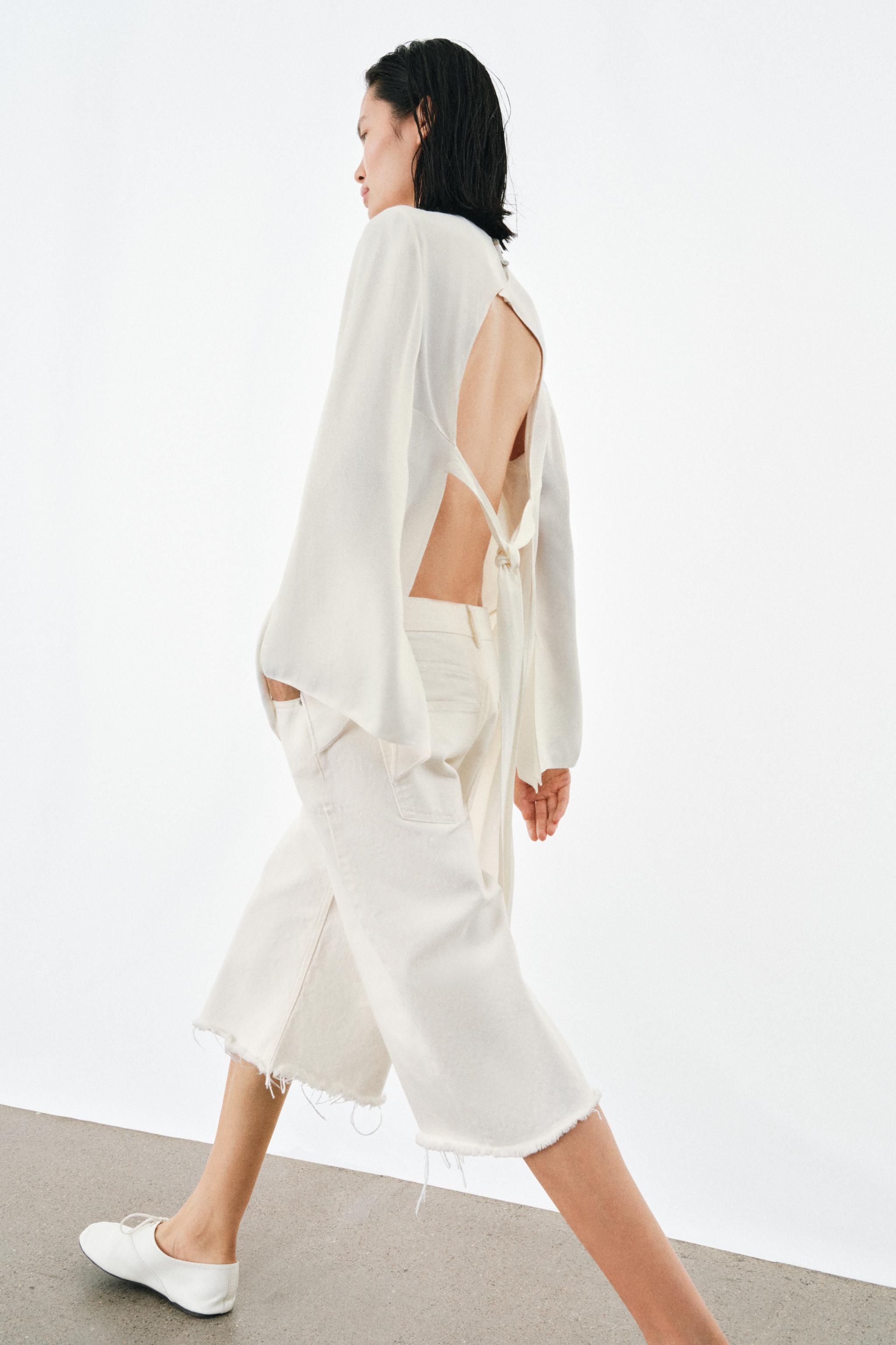 ZW COLLECTION SATIN ASYMMETRIC TOP