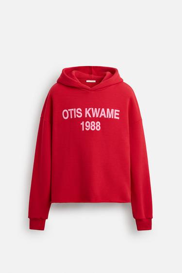 EMBROIDERED HOODIE © OTIS KWAME KYE QUAICOE - Red by Zara - Image 7