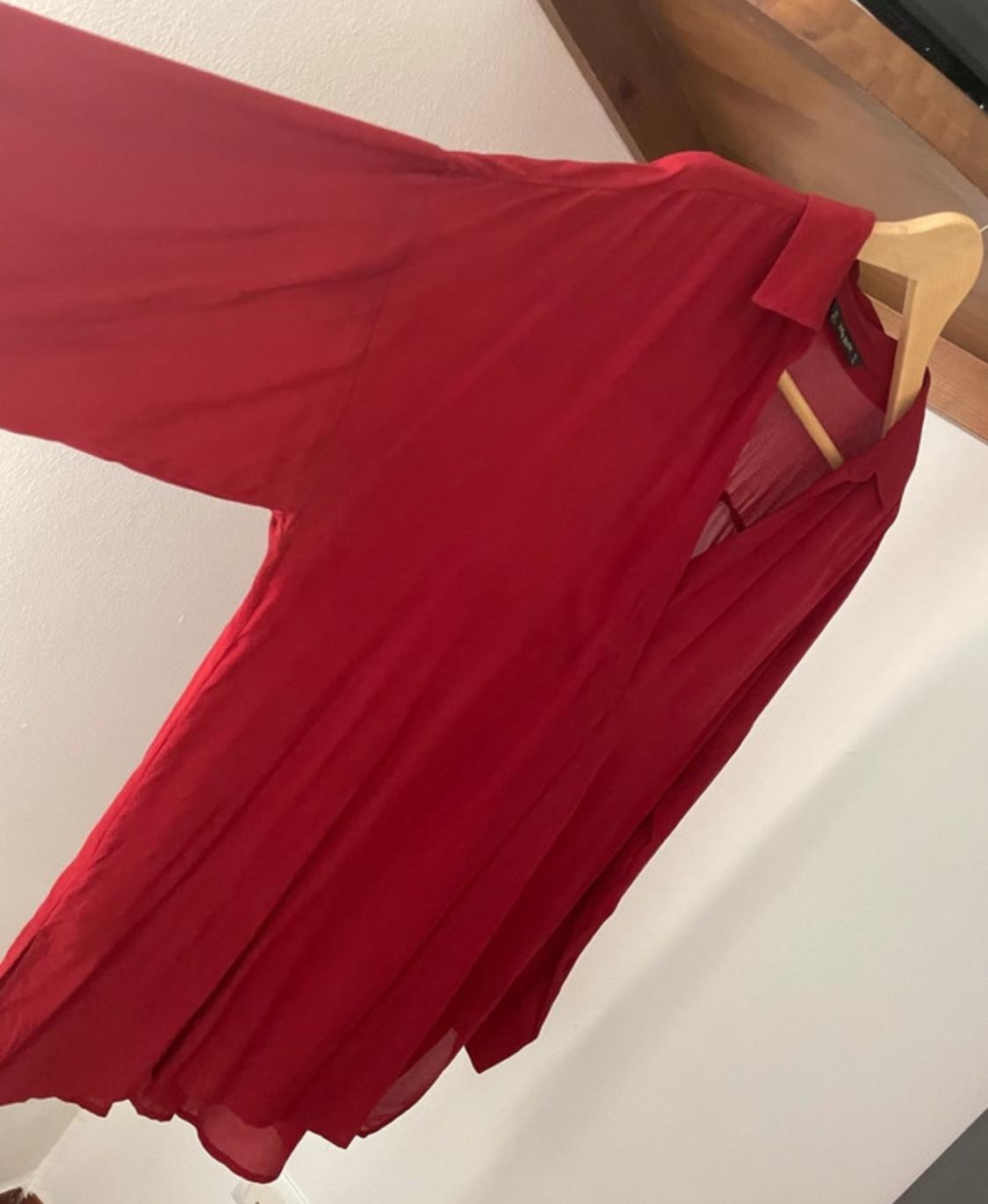 OVERSIZE SILK BLOUSE - Image 4