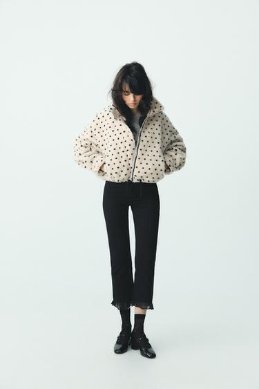MINI FLARE TROUSERS WITH RUFFLE - Black by Zara