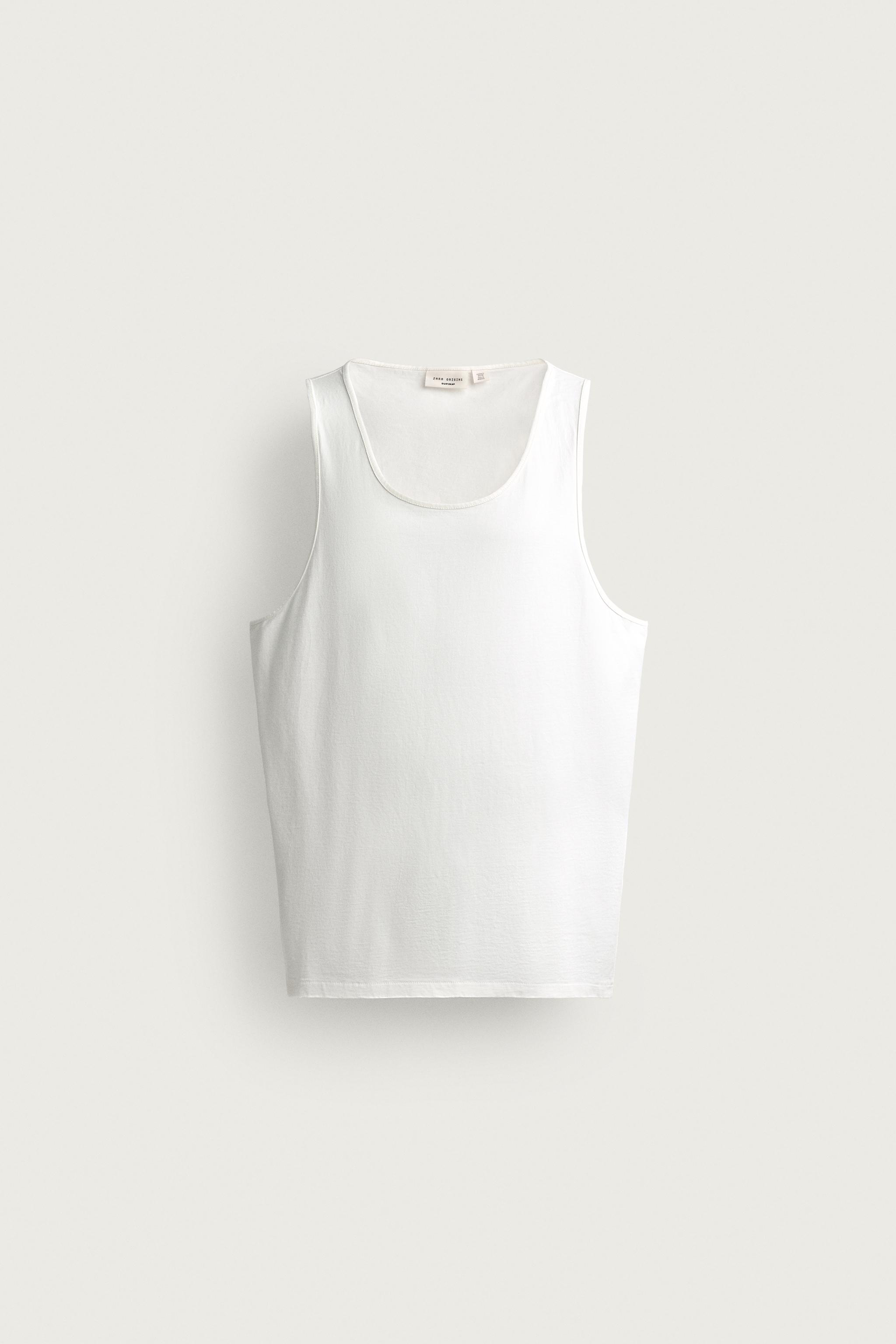 MEDIUM WEIGHT REGULAR FIT TANK TOP — White
