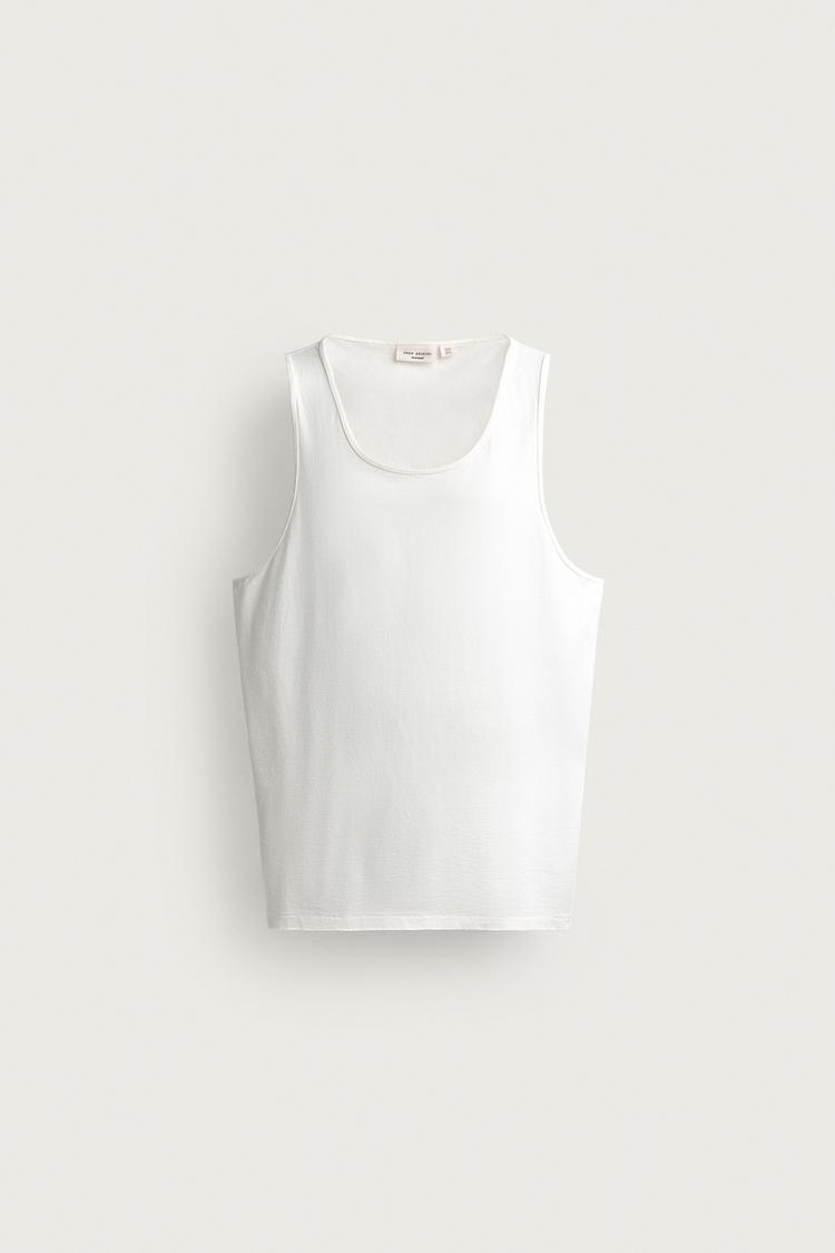 MEDIUM WEIGHT REGULAR FIT TANK TOP — White