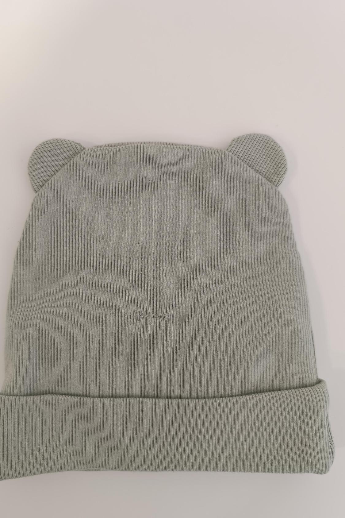 BABY/ RIBBED KNIT HAT WITH EARS - Image 2