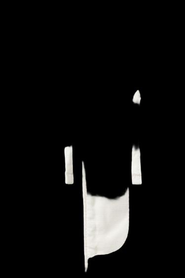 Zara FLOWY COTTON PANTS - Ecru