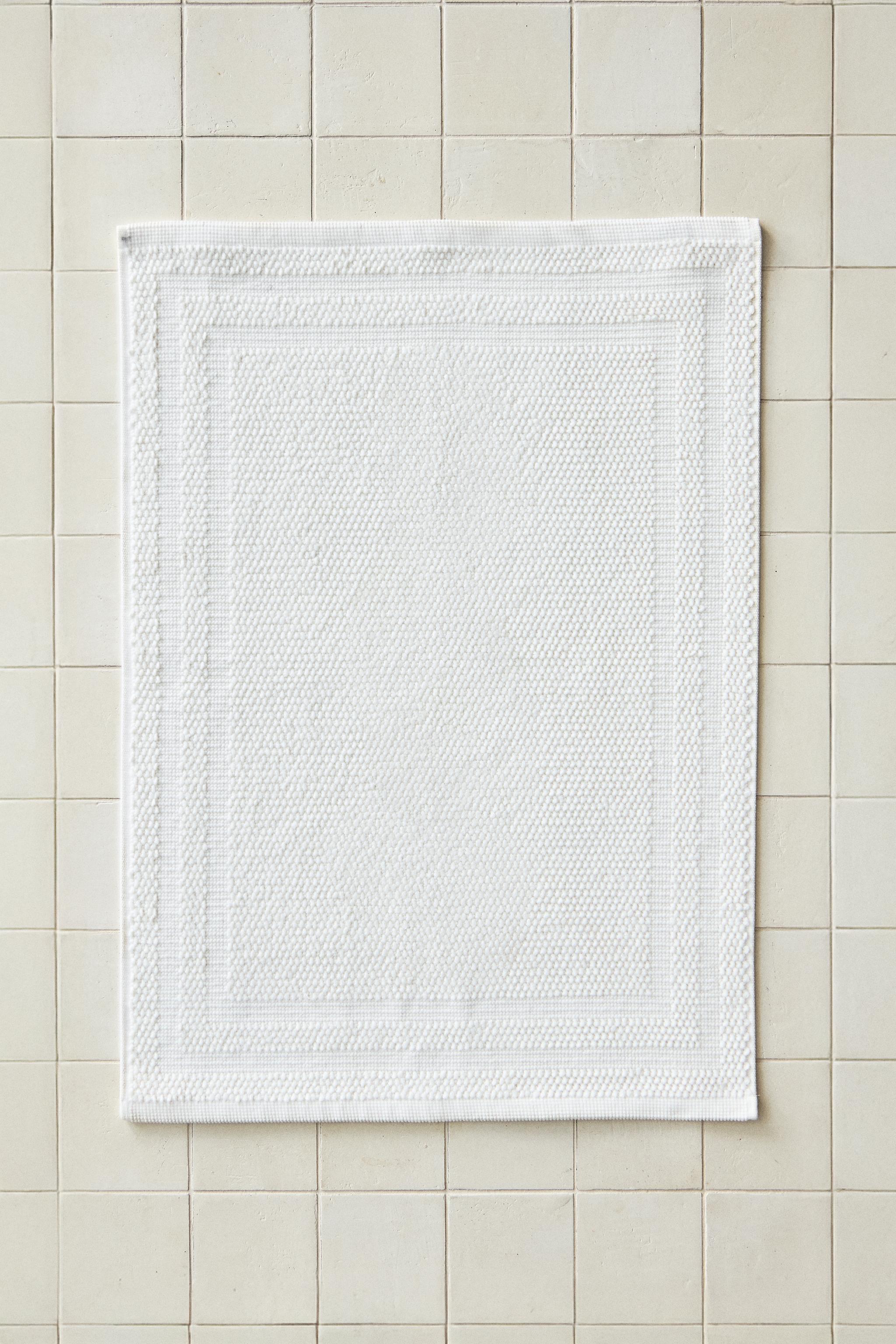 COTTON BATH MAT — White
