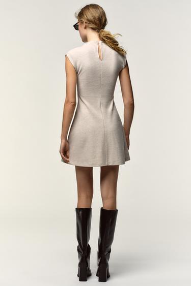 ROBE COURTE SOFT - Sable / Chiné de Zara - Image 4