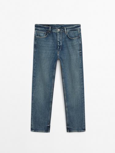Jeans straight fit - Índigo de Zara
