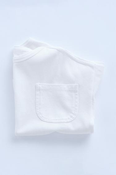 TIMELESZ - RUSTIC T-SHIRT WITH POCKET - White by Zara - Image 2