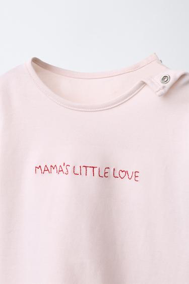 LOT DE TROIS T-SHIRTS CŒURS ET INSCRIPTION BRODÉE - Rose de Zara - Image 4