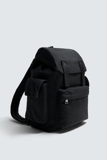 SAC À DOS EN TISSU - Bleu de Zara - Image 1