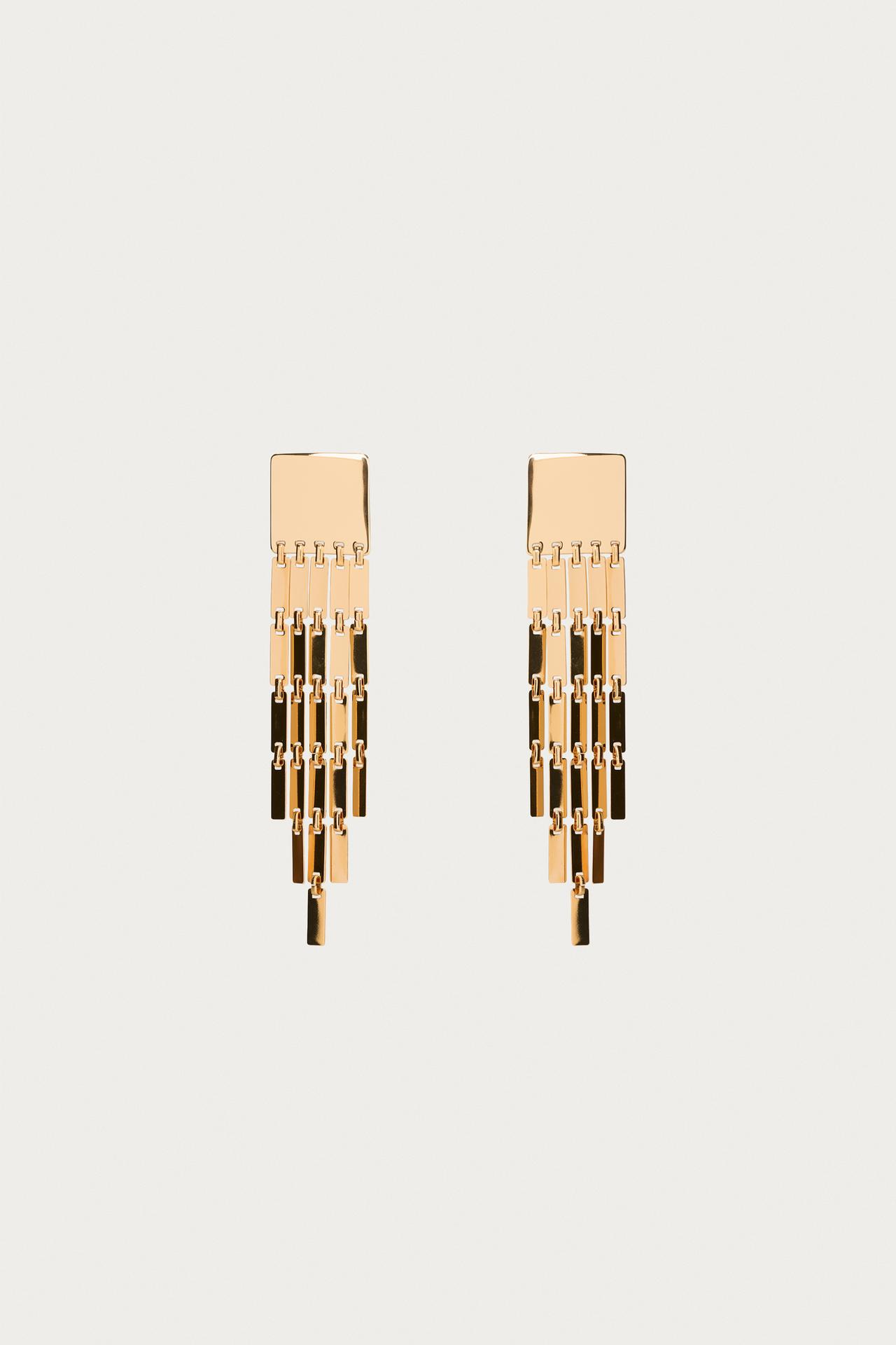 СЕРЬГИ КВАДРАТНЫЕ С БАХРОМОЙ MARISA BERENSON X ZARA