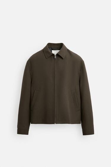 Zara WOOL OVERSHIRT - Earth - Image 0