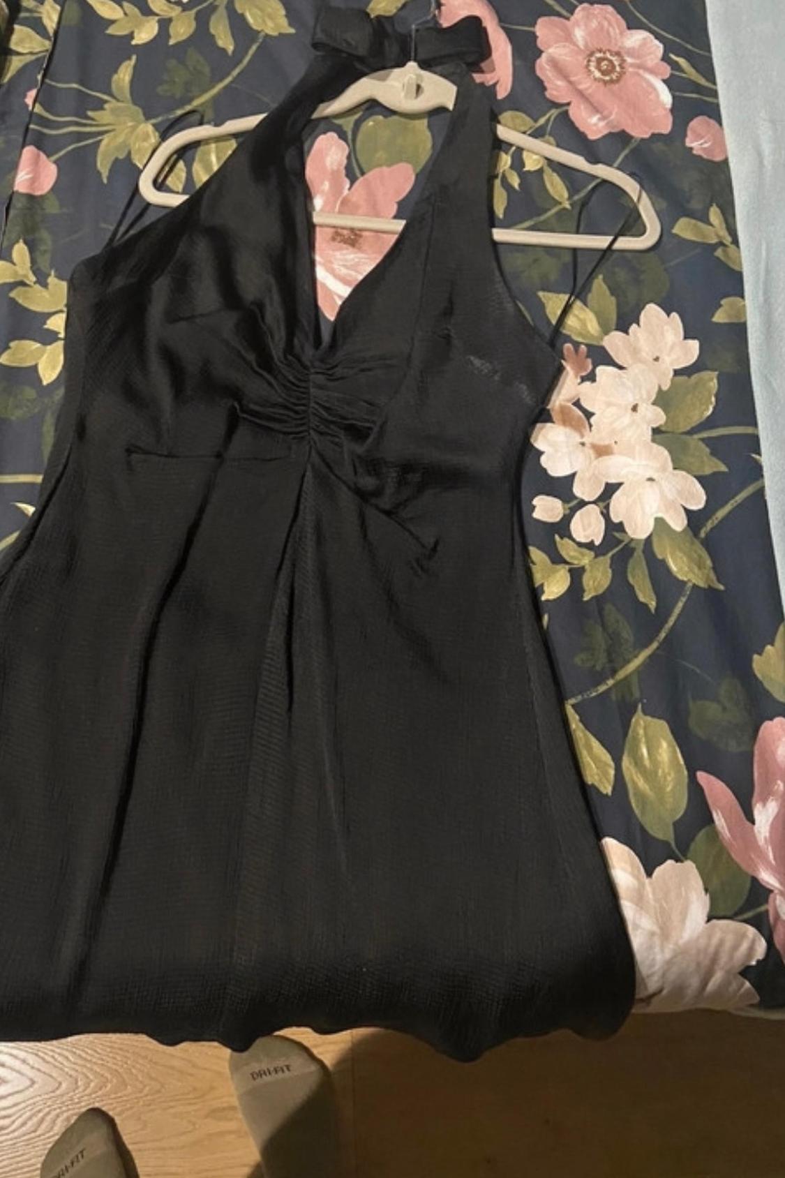 TEXTURED SATIN DRESS