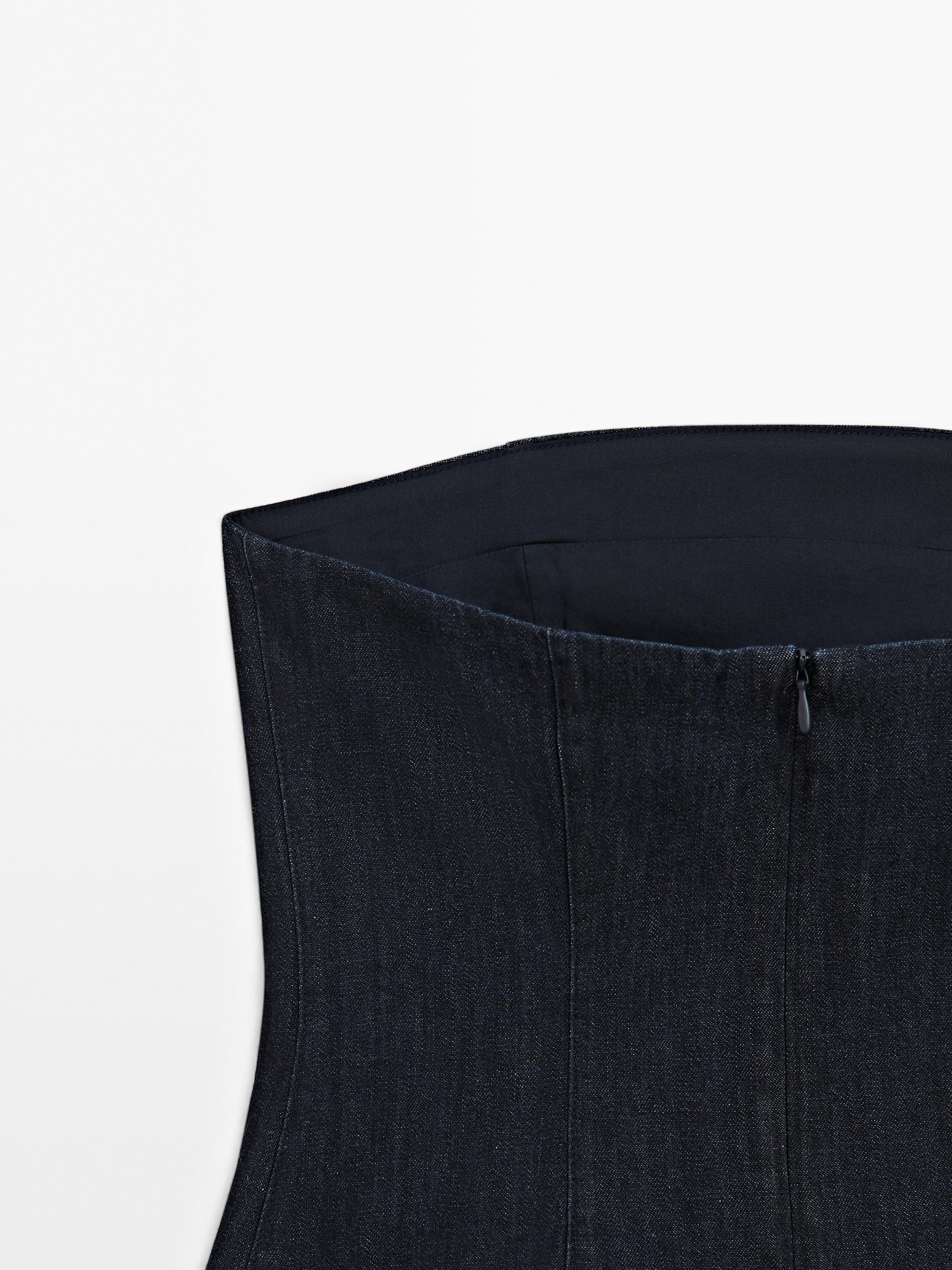 Top bustier denim