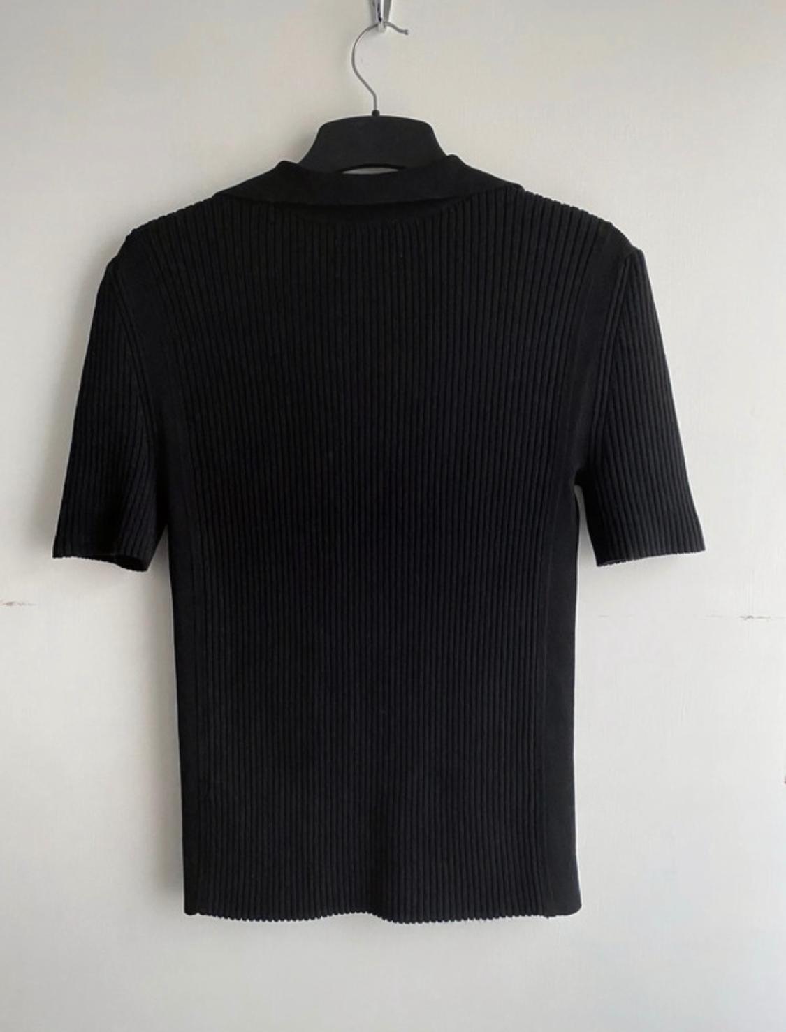 NARCISO RODRIGUEZ RIBBED POLO SHIRT - Image 3