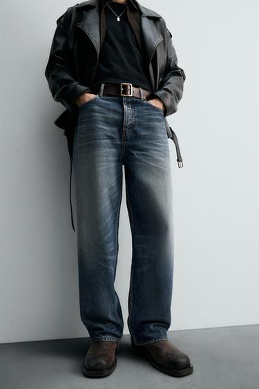 Zara JEANS RELAXED STRAIGHT FIT LIMITED EDITION - 中藍色