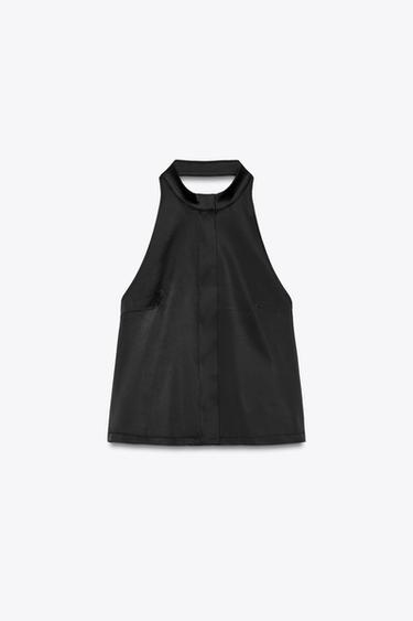 GILET SATINÉ - Noir de Zara - Image 7