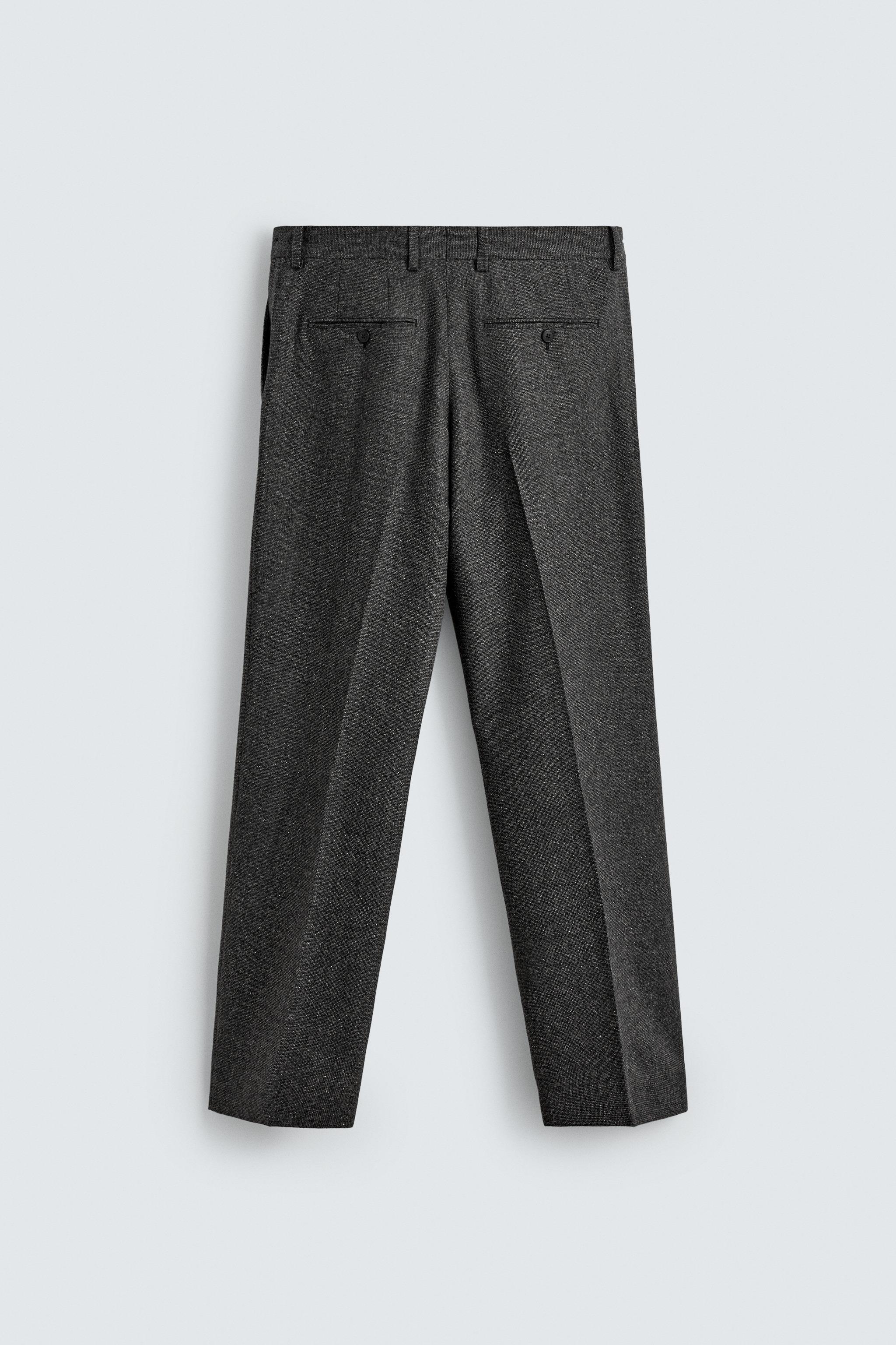 LIMITED EDITION WOOL TEXTURED SUIT PANTS